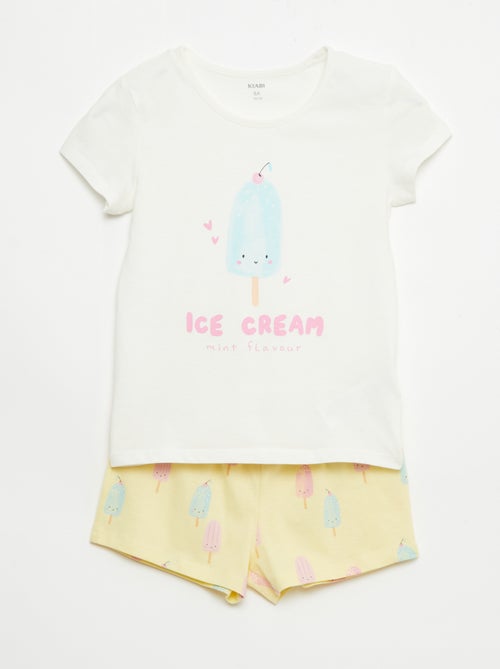 Set van 2 korte pyjamasets van katoenjersey - Kiabi