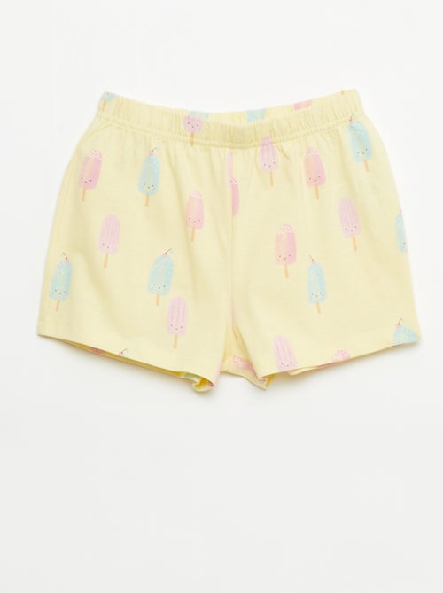 Set van 2 korte pyjamasets van katoenjersey - Kiabi