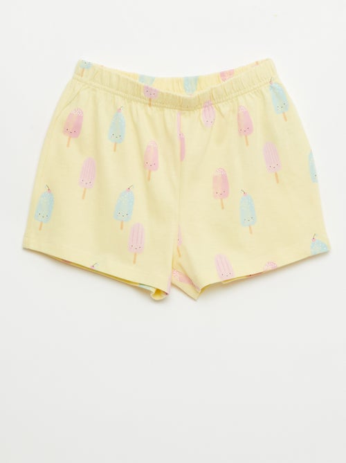 Set van 2 korte pyjamasets van katoenjersey - Kiabi