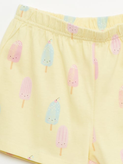 Set van 2 korte pyjamasets van katoenjersey - Kiabi