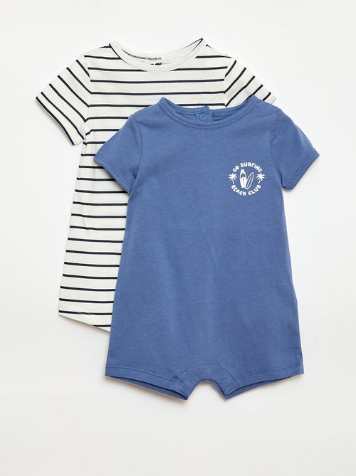 Set van 2 korte rompertjes van jersey - Kiabi