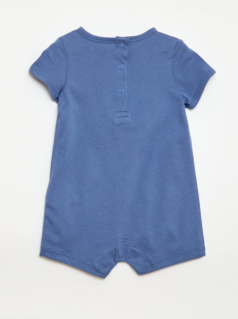 Set van 2 korte rompertjes van jersey Blauw - Kiabi