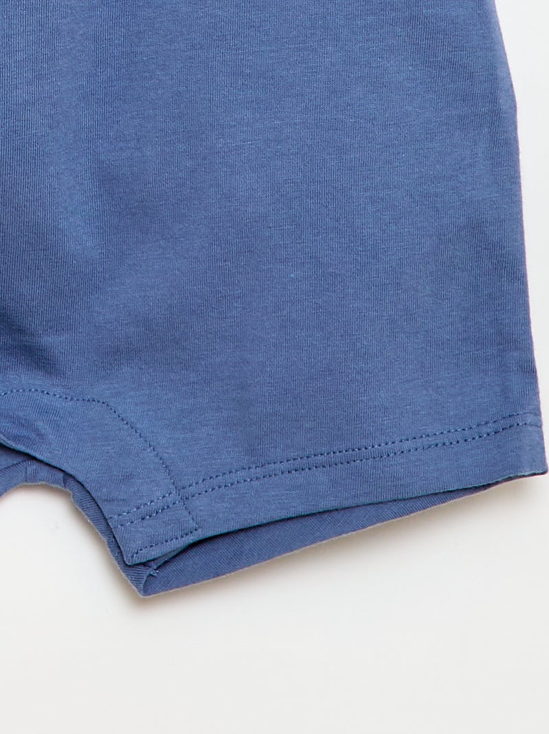 Set van 2 korte rompertjes van jersey Blauw - Kiabi