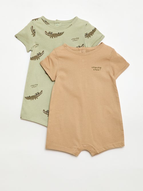 Set van 2 korte rompertjes van jersey - Kiabi