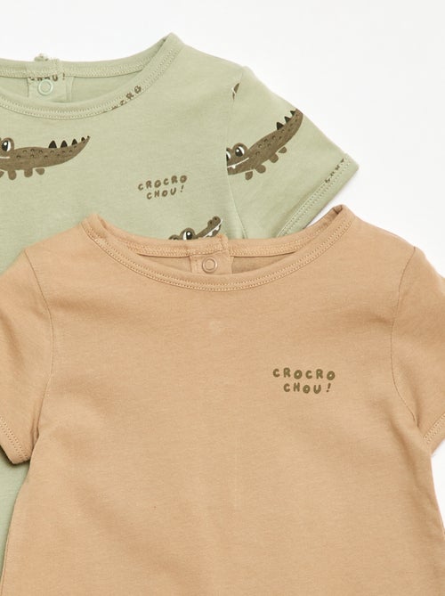 Set van 2 korte rompertjes van jersey - Kiabi