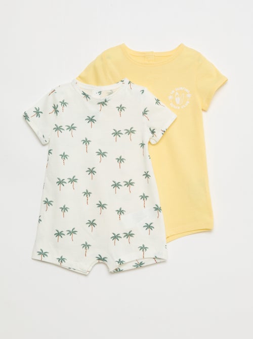 Set van 2 korte rompertjes van jersey - Kiabi