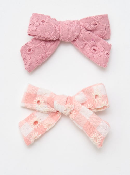 Set van 2 krokodillenklemmen met strik - Kiabi