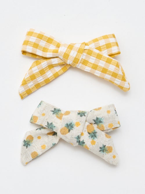 Set van 2 krokodillenklemmen met strikken - Kiabi