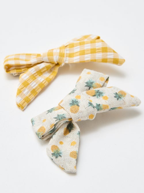 Set van 2 krokodillenklemmen met strikken - Kiabi