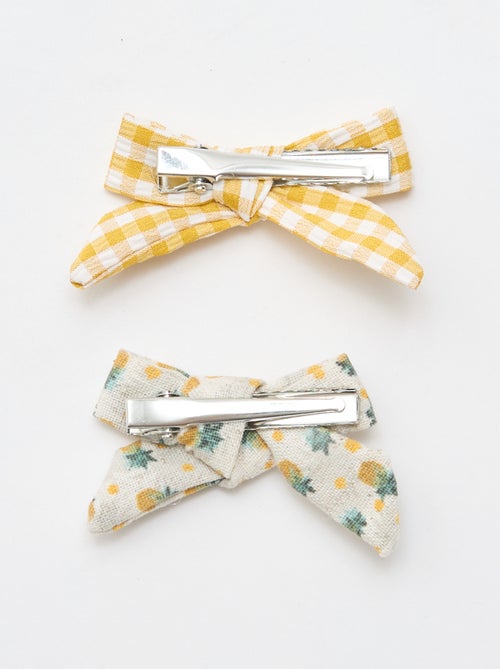 Set van 2 krokodillenklemmen met strikken - Kiabi