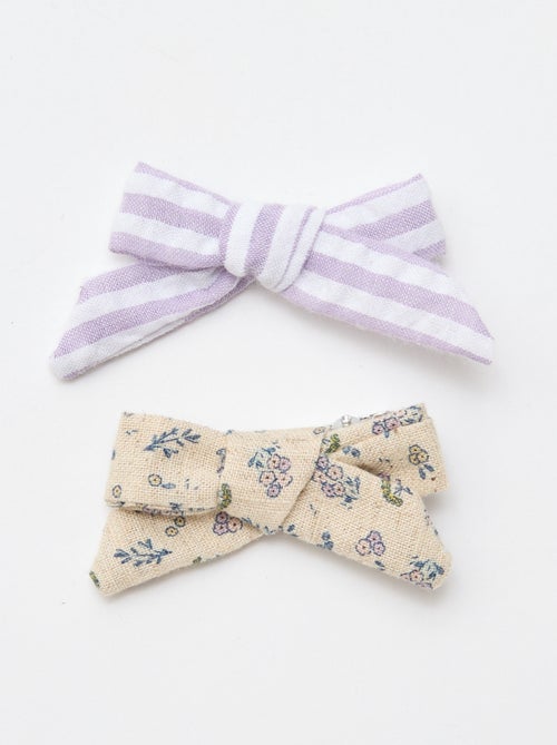 Set van 2 krokodillenklemmen met strikken - Kiabi