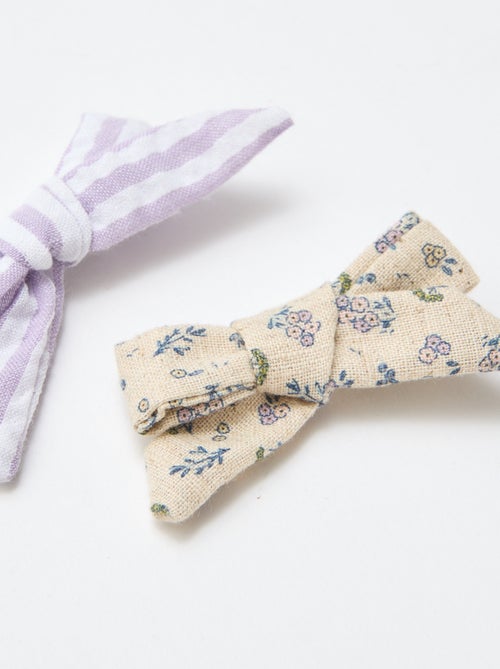 Set van 2 krokodillenklemmen met strikken - Kiabi