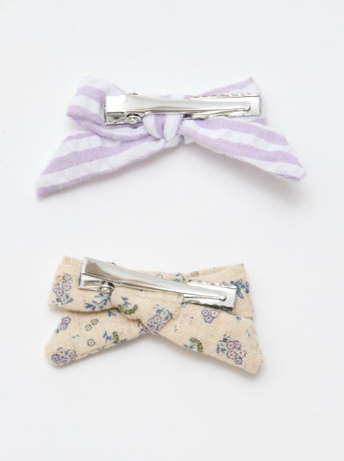 Set van 2 krokodillenklemmen met strikken - Kiabi