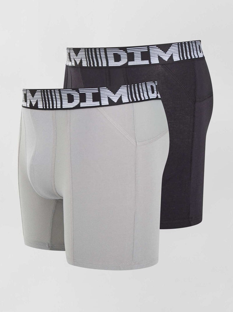 Set van 2 lange boxershorts '3D Flex air' 'DIM' Beige - Kiabi