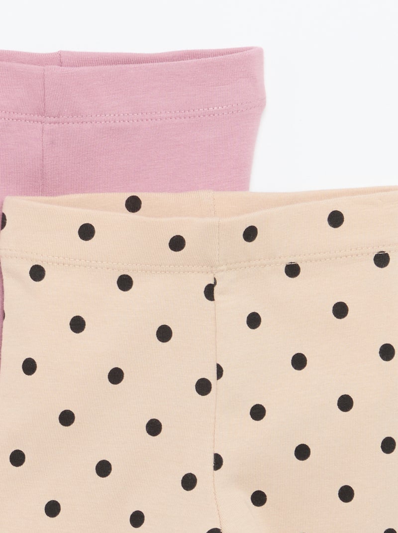 Set van 2 lange leggings Biege - Kiabi