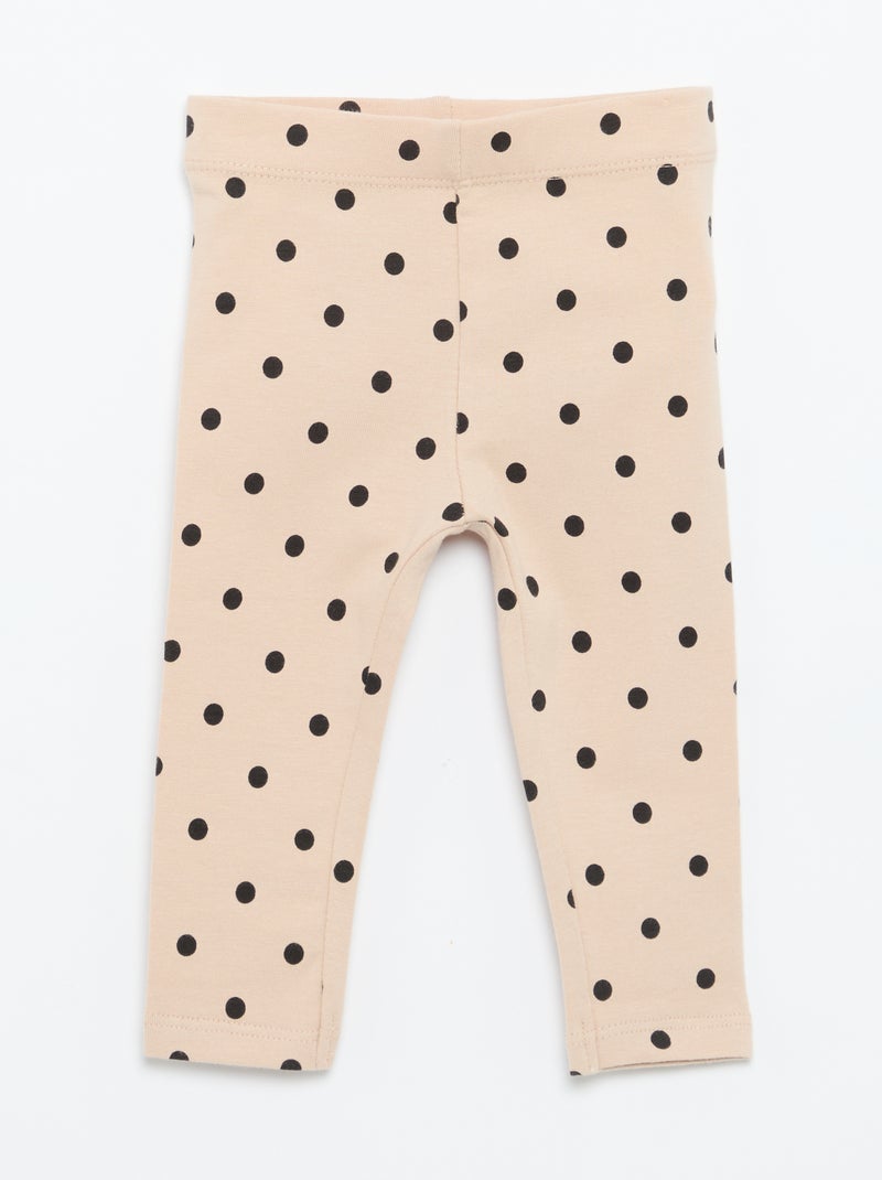 Set van 2 lange leggings Biege - Kiabi