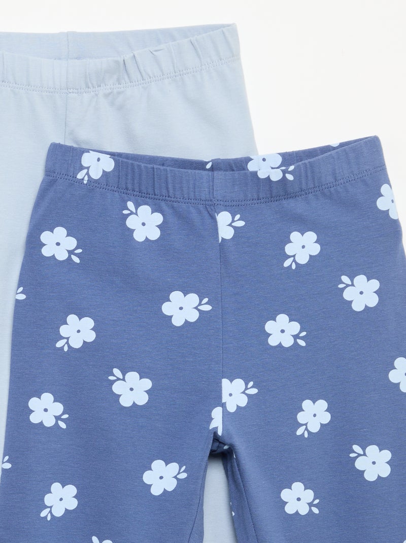 Set van 2 lange leggings Blauw - Kiabi