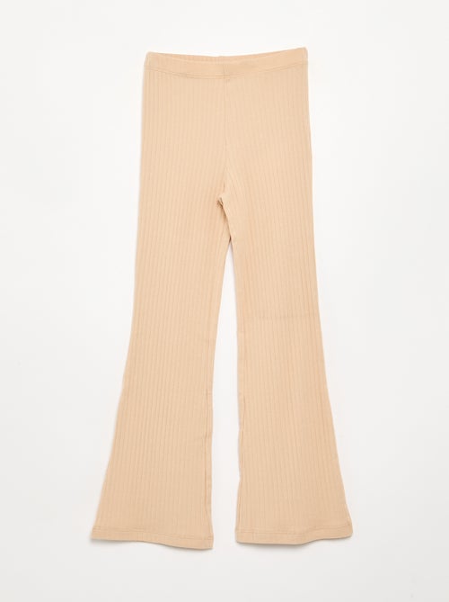 Set van 2 leggings - 1 effen + 1 met print - Kiabi