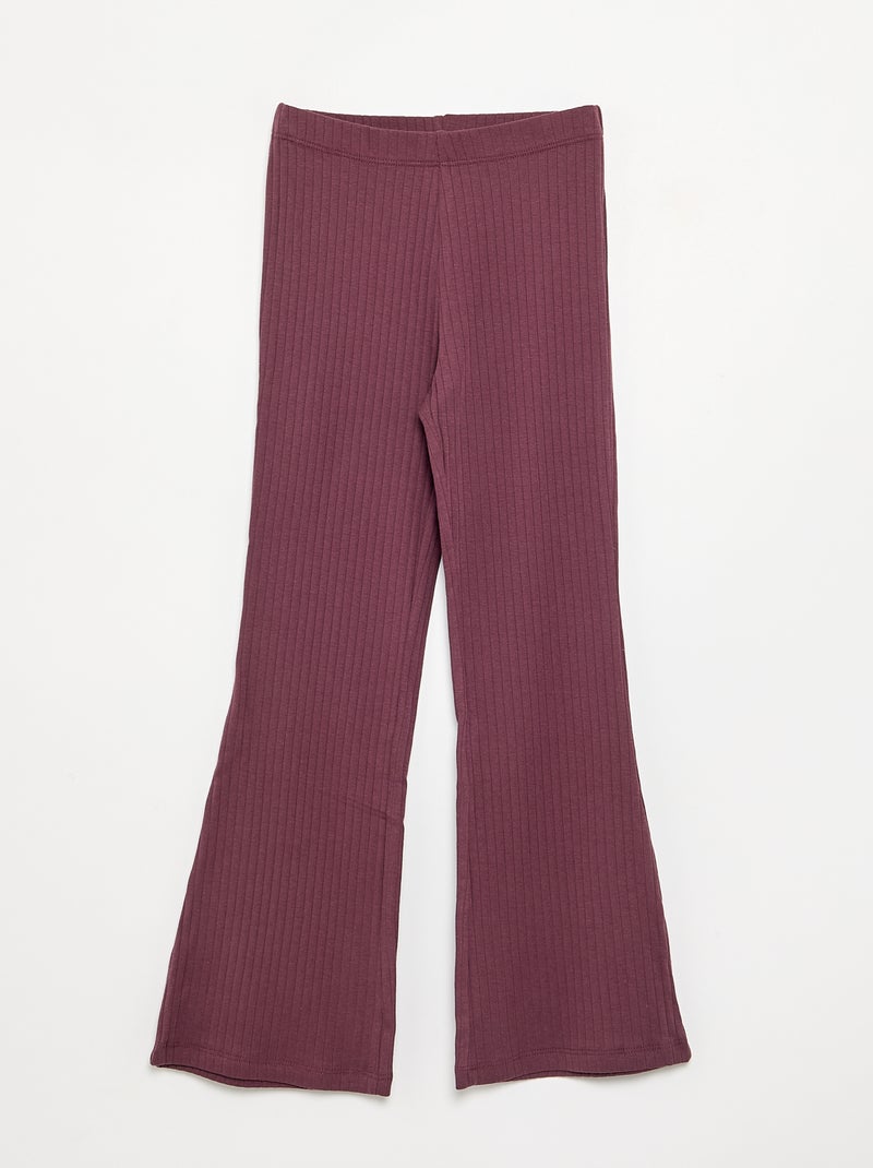 Set van 2 leggings - 1 effen + 1 met print Zwart - Kiabi