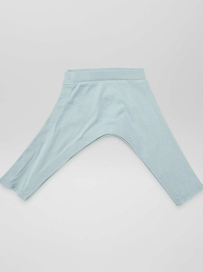 Set van 2 leggings met drukknopen - gemakkelijk aan te trekken collectie BLAUW - Kiabi