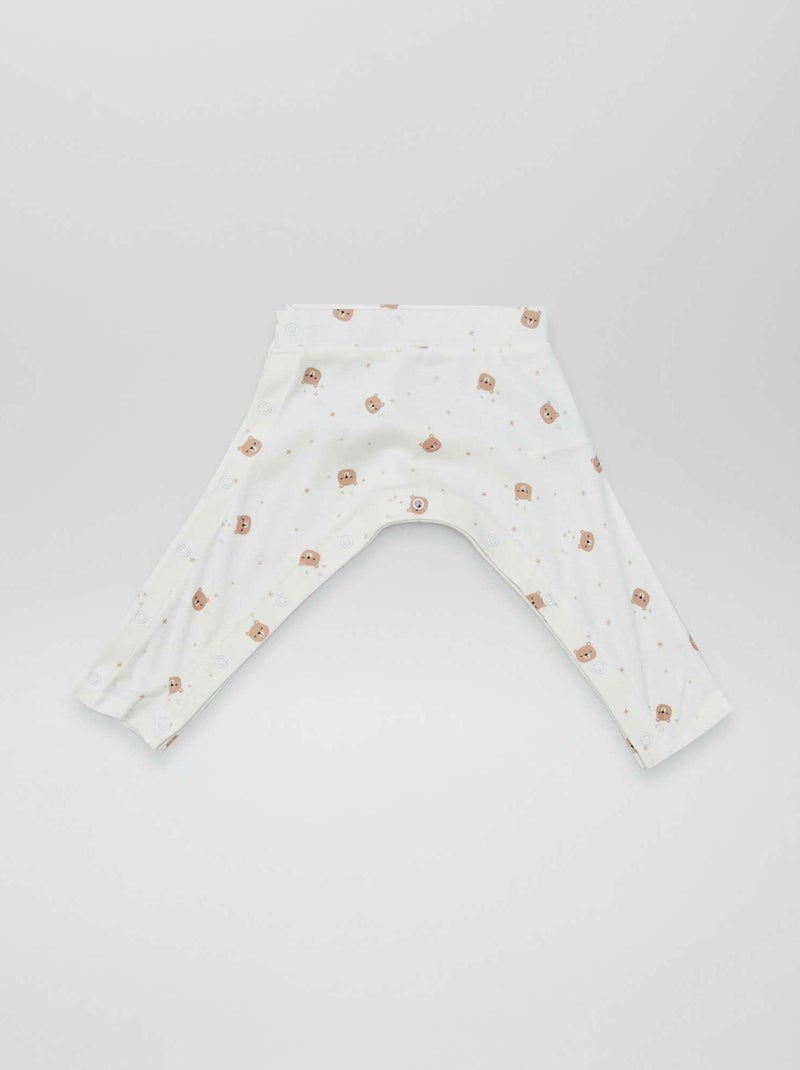 Set van 2 leggings met drukknopen - gemakkelijk aan te trekken collectie BLAUW - Kiabi