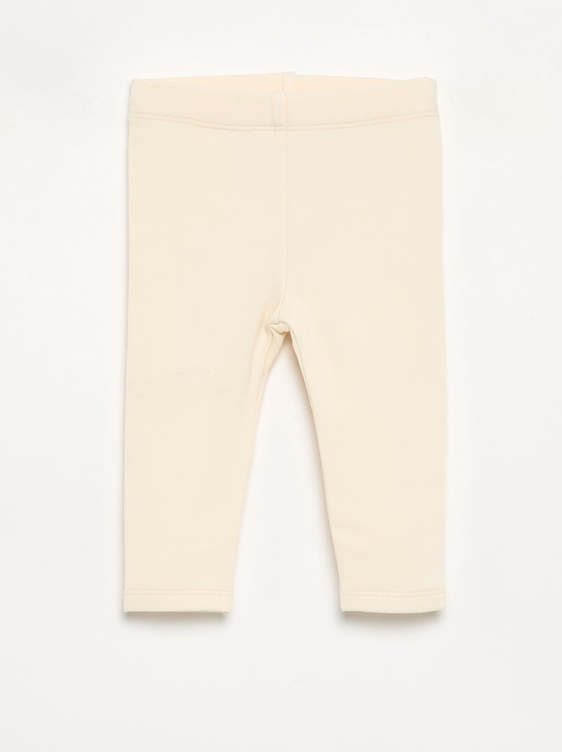 Set van 2 leggings van fleecestof Biege - Kiabi