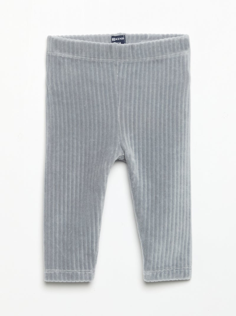 Set van 2 leggings van ribfluweel Blauw - Kiabi