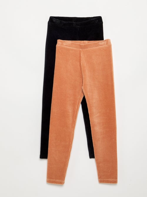 Set van 2 leggings van ribfluweel - Kiabi