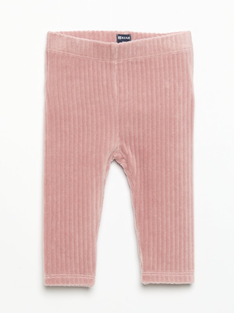 Set van 2 leggings van ribfluweel Rose - Kiabi