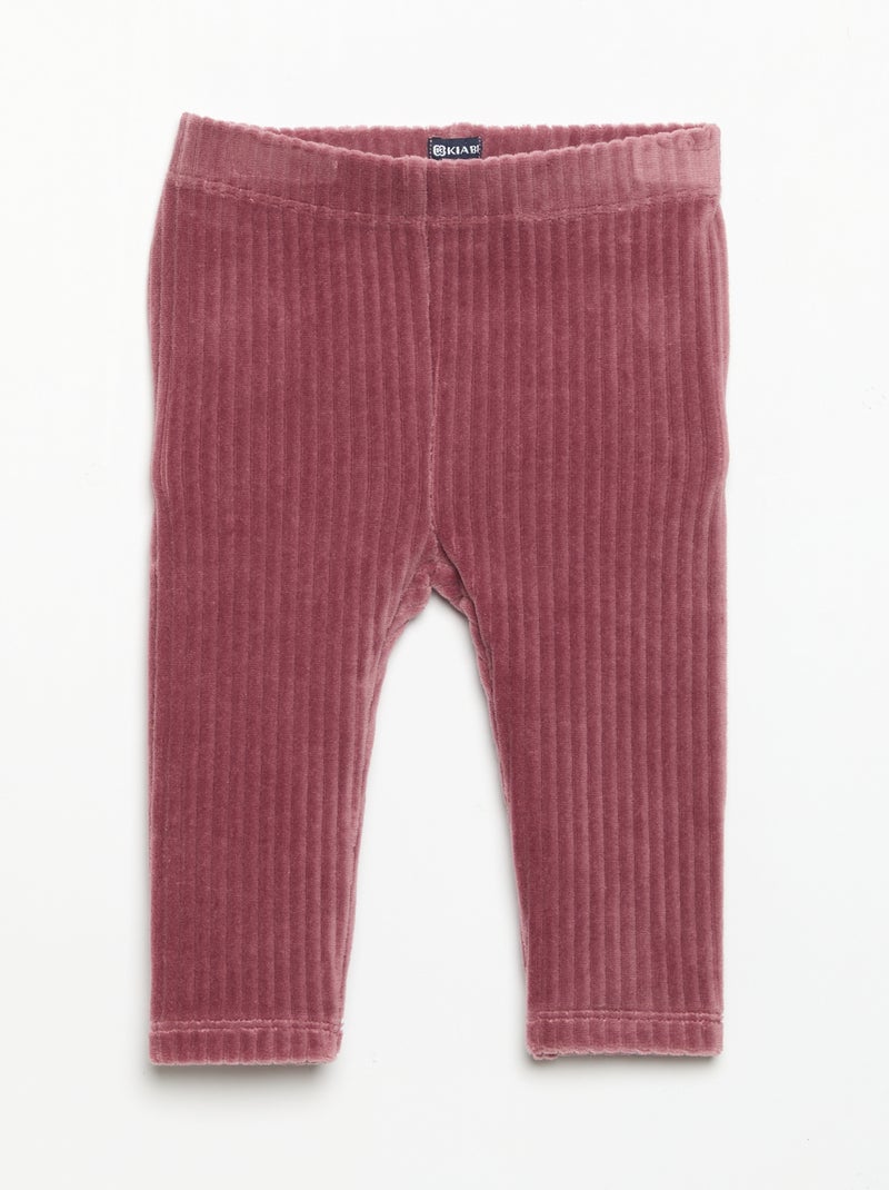 Set van 2 leggings van ribfluweel Rose - Kiabi