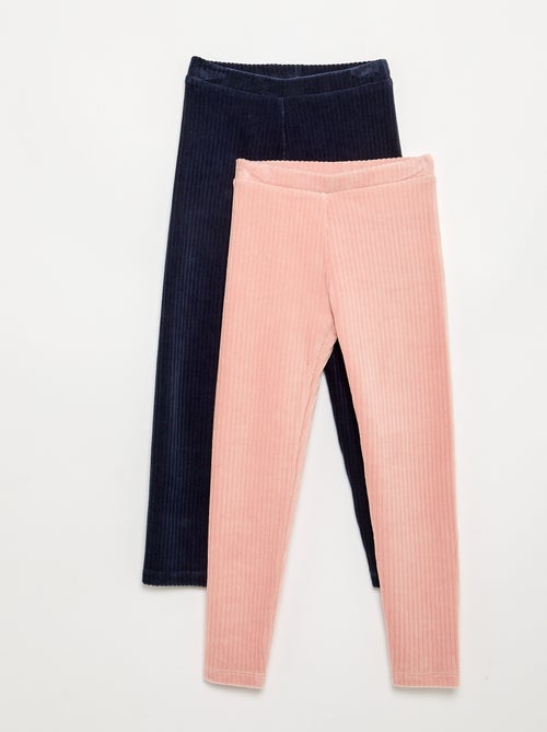 Set van 2 leggings van ribfluweel - Kiabi