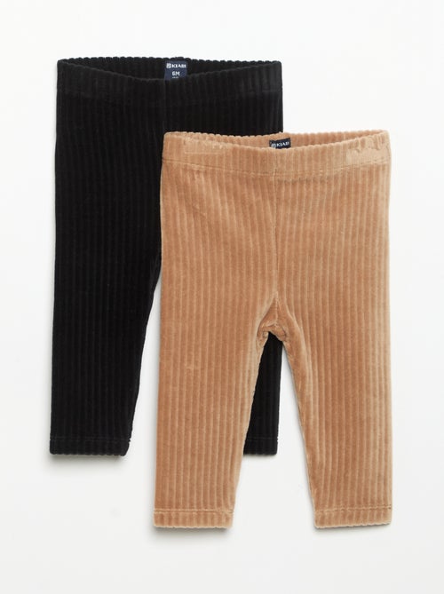 Set van 2 leggings van ribfluweel - Kiabi