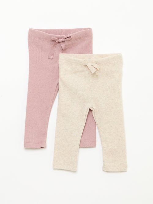 Set van 2 leggings van zachte tricot - Kiabi