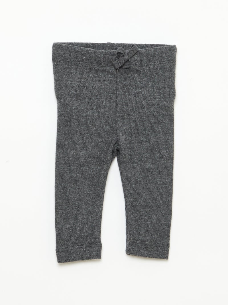 Set van 2 leggings van zachte tricot Grijs - Kiabi