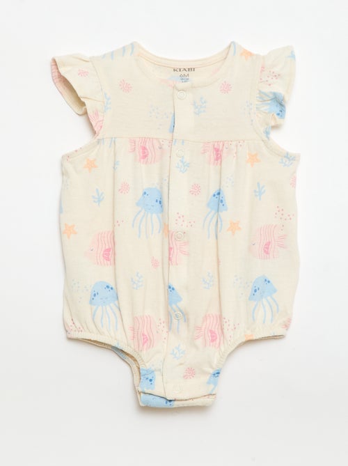 Set van 2 luchtige slaappakken met ruches bij de armsgaten - Kiabi