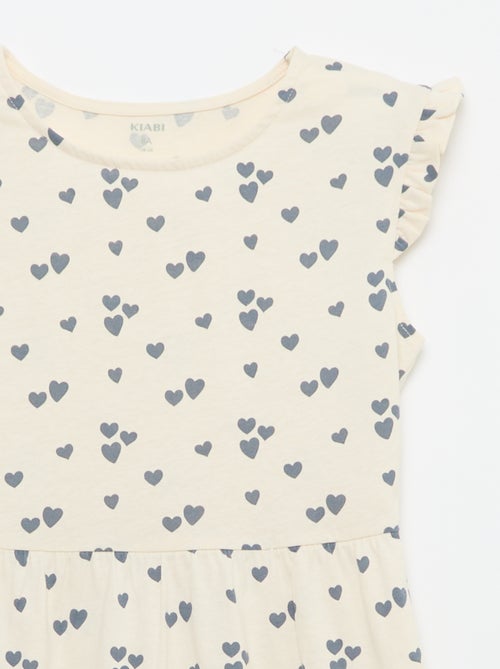 Set van 2 mouwloze jersey jurken met volants - Kiabi