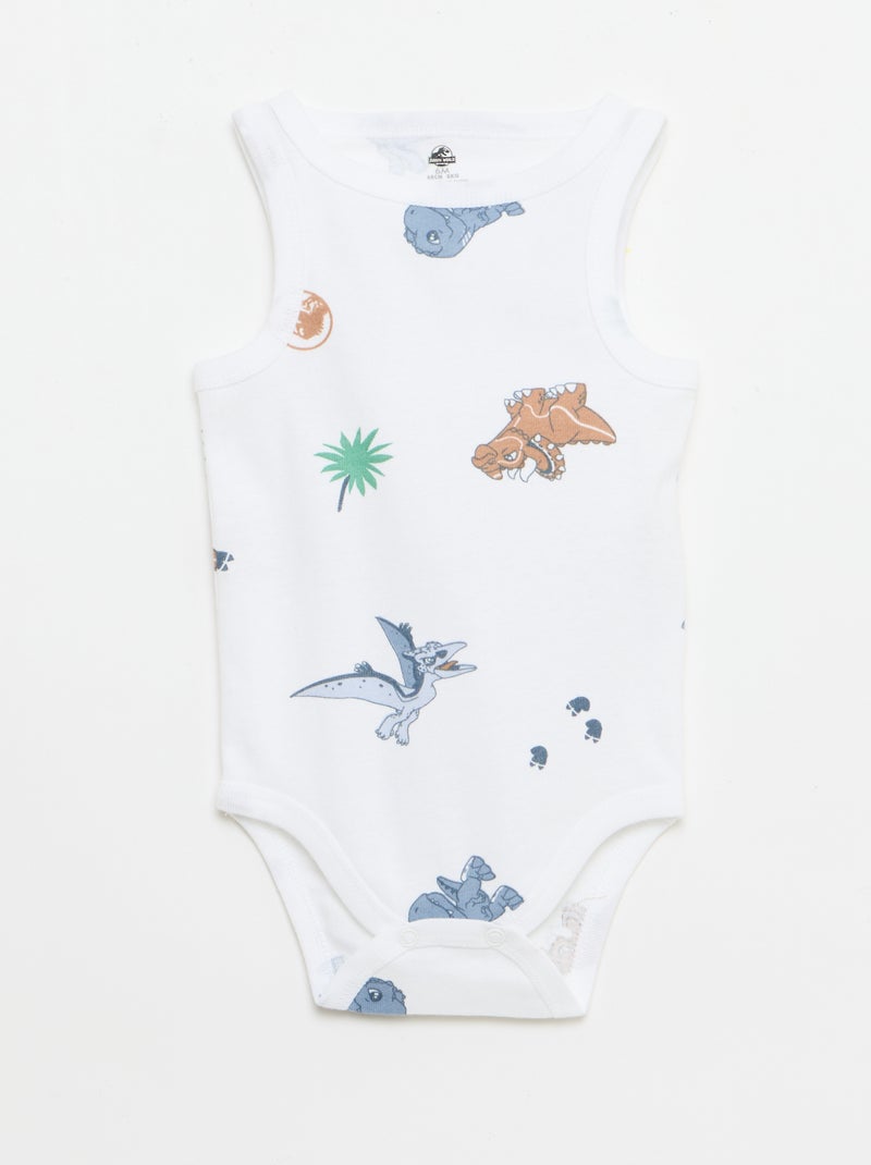 Set van 2 mouwloze rompers 'Jurassic World' Wit - Kiabi