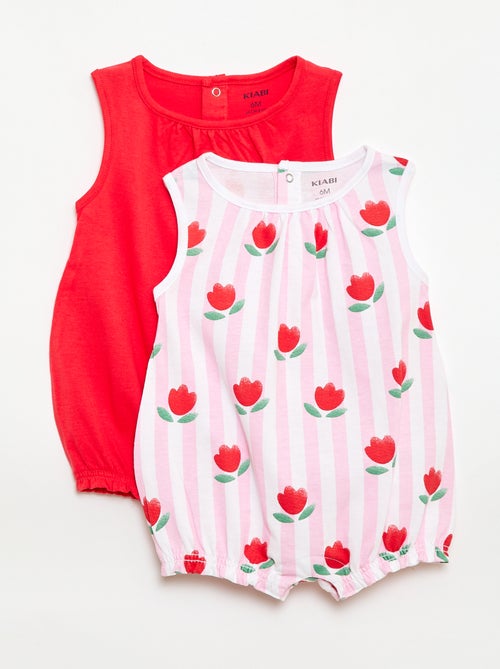 Set van 2 mouwloze rompertjes - Kiabi