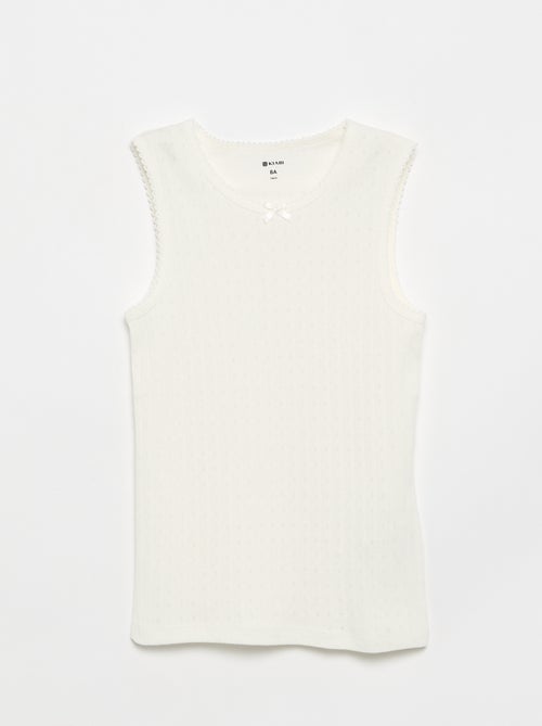Set van 2 mouwloze shirts van pointelletricot - Kiabi