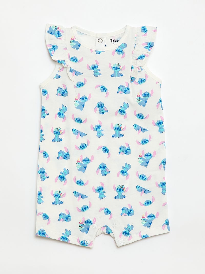 Set van 2 mouwloze 'Stitch' 'Disney' rompertjes Blauw - Kiabi