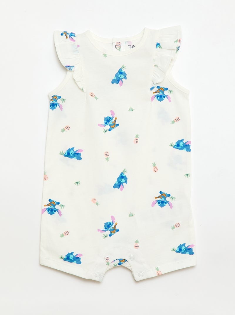Set van 2 mouwloze 'Stitch' 'Disney' rompertjes Wit - Kiabi