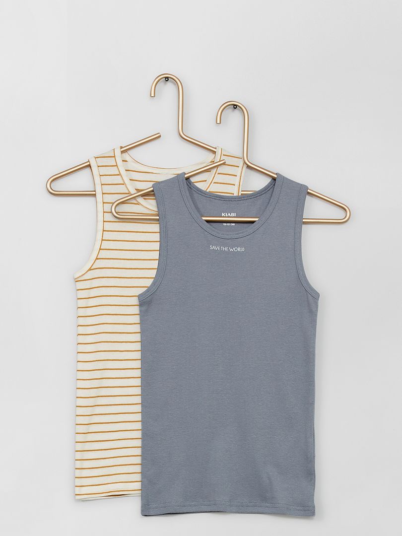 Set van 2 mouwloze tops Beige - Kiabi