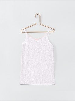 Set van 2 mouwloze tops van stretchkatoen - Kiabi