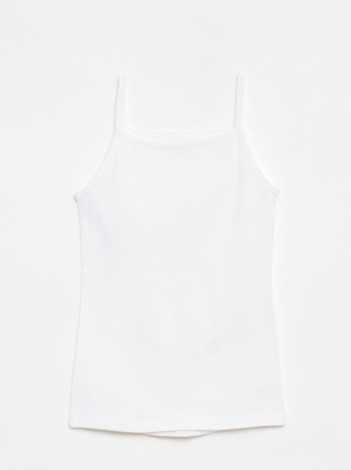 Set van 2 mouwloze tops van stretchkatoen - Kiabi