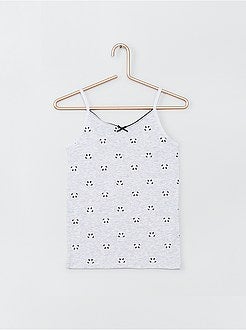 Set van 2 mouwloze tops van stretchkatoen - Kiabi