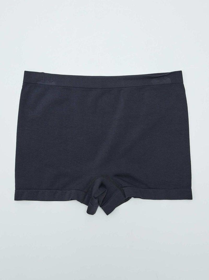 Set van 2 naadloze shorty's - gemakkelijk aan te trekken collectie ZWART - Kiabi