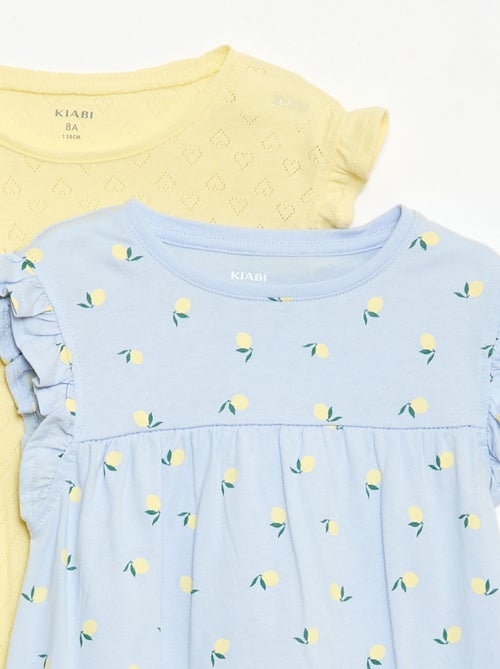 Set van 2 nachthemden met korte mouwen - Kiabi