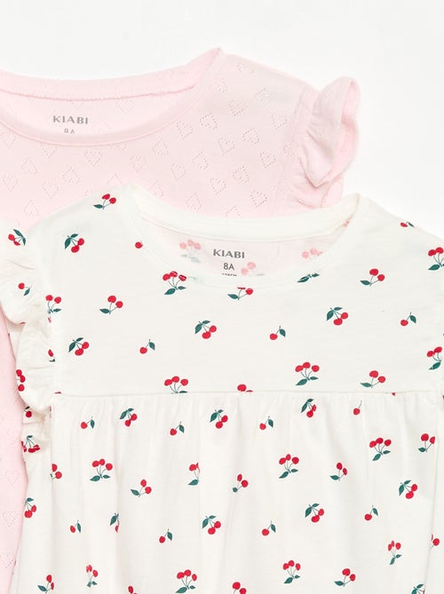 Set van 2 nachthemden met korte mouwen - Kiabi