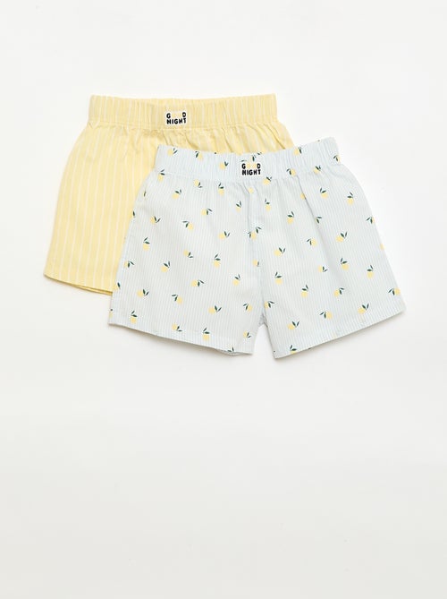 Set van 2 nachtshorts van katoenpopeline - Kiabi