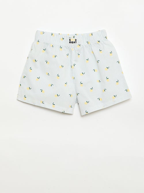Set van 2 nachtshorts van katoenpopeline - Kiabi